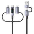 USAMS 60W 6 in 1 Digital Display Fast Charging Cable, Length:1.2m(Titanium Gray) - free shipping - PMC TechLife - Order now!