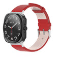 For Samsung Galaxy Watch Ultra 47mm Stainless Steel Silver Buckle Leather Watch Band(Red) - free shipping - PMC TechLife - Order now!