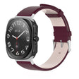 For Samsung Galaxy Watch Ultra 47mm Stainless Steel Silver Buckle Leather Watch Band(Wine Red) - free shipping - PMC TechLife - Order now!