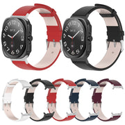 For Samsung Galaxy Watch Ultra 47mm Stainless Steel Silver Buckle Leather Watch Band(White)