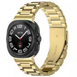 For Samsung Galaxy Watch Ultra 47mm Three Beads Stainless Steel Watch Band(Gold) - free shipping - PMC TechLife - Order now!