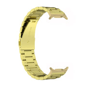 For Samsung Galaxy Watch Ultra 47mm Three Beads Stainless Steel Watch Band(Gold)