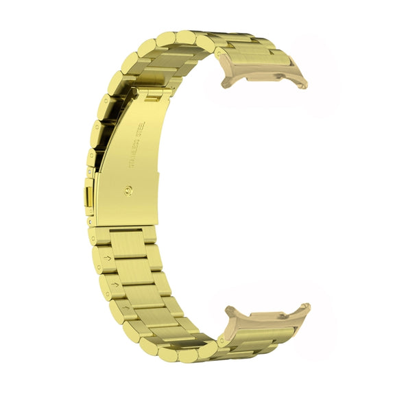 For Samsung Galaxy Watch Ultra 47mm Three Beads Stainless Steel Watch Band(Gold)