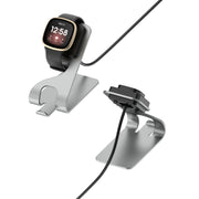 For Google Pixel Watch 3 41 / 45mm Rotatable Smart Watch Fast Charger Metal Dock Charger Holder(Grey)