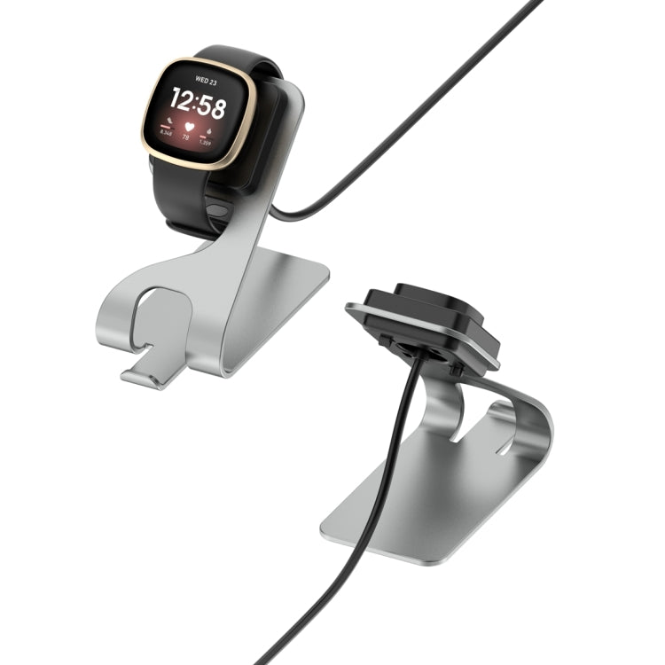 For Google Pixel Watch 3 41 / 45mm Rotatable Smart Watch Fast Charger Metal Dock Charger Holder(Grey)