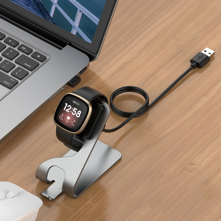 For Google Pixel Watch 3 41 / 45mm Rotatable Smart Watch Fast Charger Metal Dock Charger Holder(Grey) - Other by PMC TechLife | Online Shopping South Africa | PMC TechLife | Buy Now Pay Later Mobicred