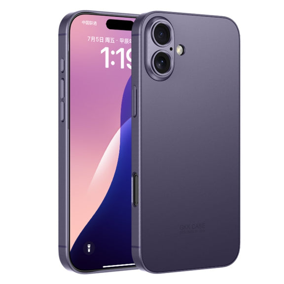 For iPhone 16 GKK AG Craft Skin Feel Full Coverage Phone Case(Purple)