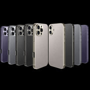 For iPhone 16 Plus GKK Metal Paint Skin Feel Leather Full Coverage Phone Case(Titanium Grey)