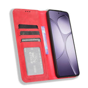 For Redmi K70 Ultra Magnetic Buckle Retro Texture Leather Phone Case(Red)