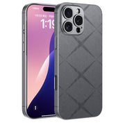 For iPhone 16 Pro Max GKK Asterism Metal Paint Skin Feel Leather Full Coverage Phone Case(Mountain Gray)