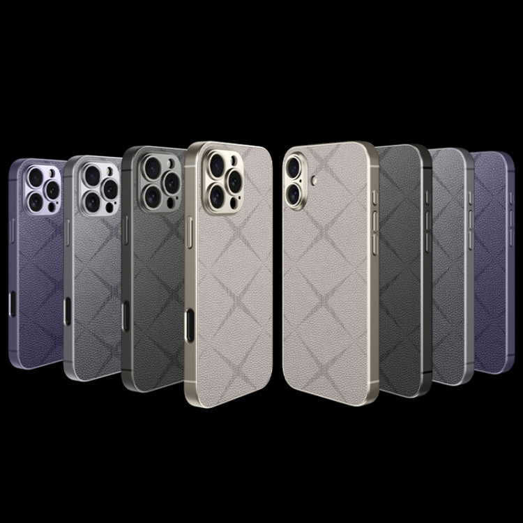 For iPhone 16 Plus GKK Asterism Metal Paint Skin Feel Leather Full Coverage Phone Case(Purple)
