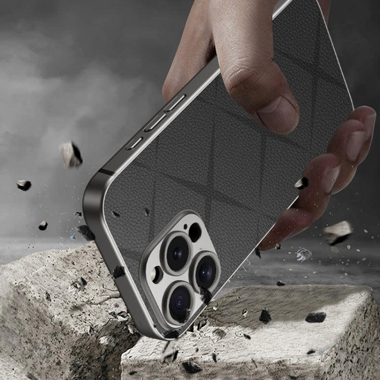 For iPhone 16 Plus GKK Asterism Metal Paint Skin Feel Leather Full Coverage Phone Case(Black)