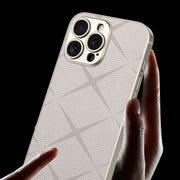 For iPhone 16 Plus GKK Asterism Metal Paint Skin Feel Leather Full Coverage Phone Case(Mountain Gray)