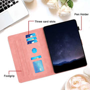 For Samsung Galaxy Tab S9 / S9 FE Honeycomb Embossed Leather Smart Tablet Case(Pink)