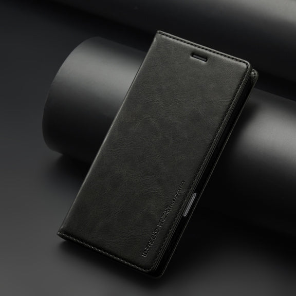For iPhone 16 Pro Max LC.IMEEKE RFID Anti-theft Leather Phone Case(Black)