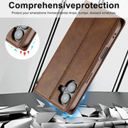 For iPhone 16 LC.IMEEKE RFID Anti-theft Leather Phone Case(Brown)