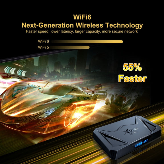 X96Q Pro+ Cortex-A55 Android 14 Octa-core CPU 4K HD Internet Set-top Box, RAM:2GB+16GB(AU Plug)