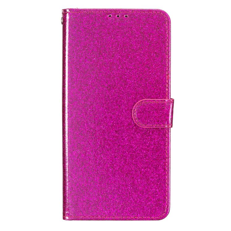 For Honor X6c 4G Glitter Powder Flip Leather Phone Case(Rose Red)