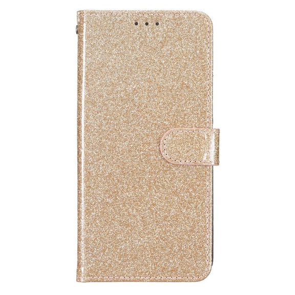 For Honor X6c 4G Glitter Powder Flip Leather Phone Case(Gold)