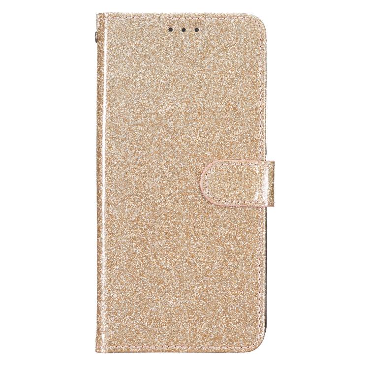 For Honor X6c 4G Glitter Powder Flip Leather Phone Case(Gold)