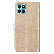 For Honor X6c 4G Glitter Powder Flip Leather Phone Case(Gold)