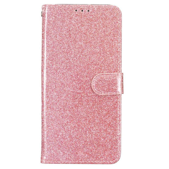 For Honor X6c 4G Glitter Powder Flip Leather Phone Case(Rose Gold)