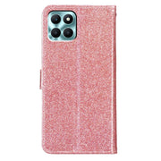 For Honor X6c 4G Glitter Powder Flip Leather Phone Case(Rose Gold)
