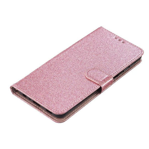 For Honor X6c 4G Glitter Powder Flip Leather Phone Case(Rose Gold)