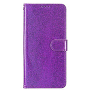 For Honor X6c 4G Glitter Powder Flip Leather Phone Case(Purple)