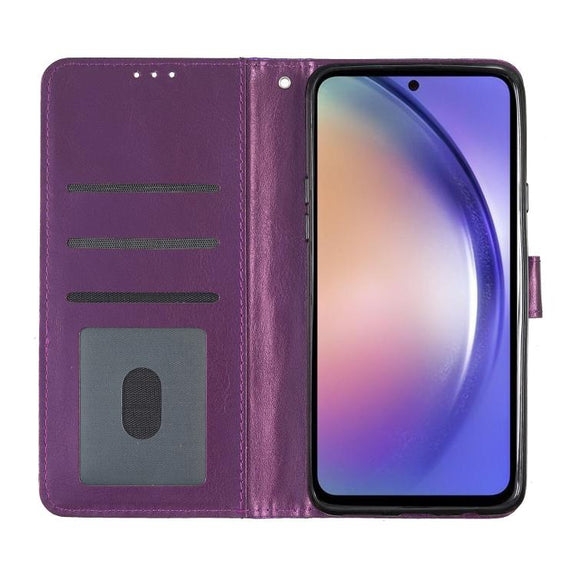 For Honor X6c 4G Glitter Powder Flip Leather Phone Case(Purple)