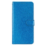 For Honor X6c 4G Glitter Powder Flip Leather Phone Case(Blue)