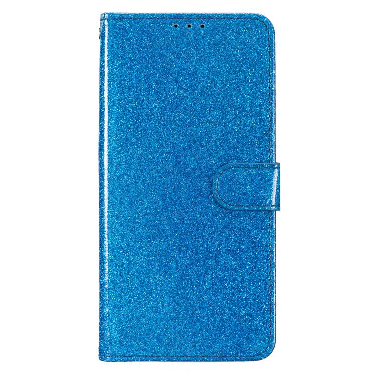 For Honor X6c 4G Glitter Powder Flip Leather Phone Case(Blue)