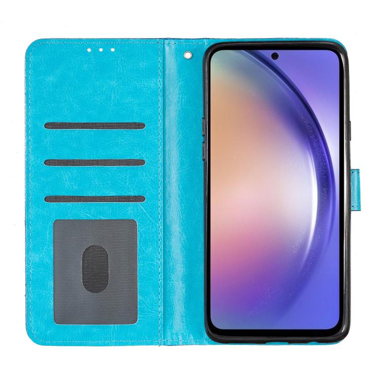 For Honor X6c 4G Glitter Powder Flip Leather Phone Case(Blue)