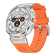 For Samsung Galaxy Watch Ultra 47mm Silver Steel Buckle Rubber Quick Release Watch Band(Orange) - free shipping - PMC TechLife - Order now!