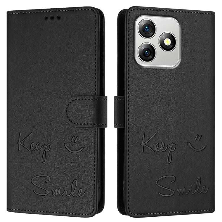 For Ulefone Note 18 Ultra 5G Smile Embossing RFID Leather Phone Case(Black) - Ulefone Cases by PMC Jewellery | Online Shopping South Africa | PMC Jewellery | Buy Now Pay Later Mobicred
