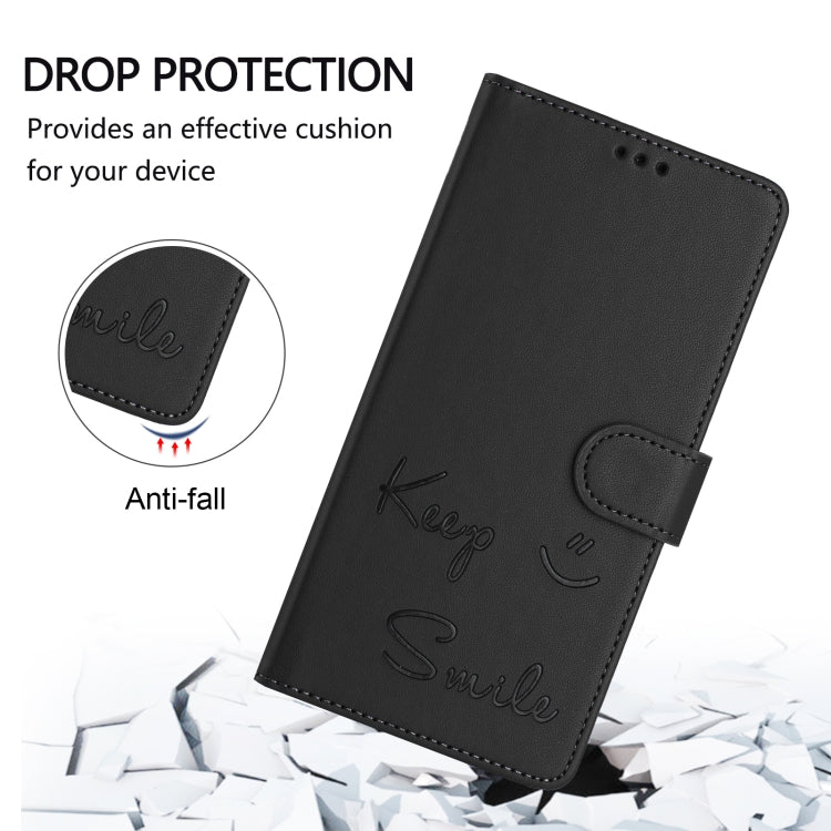 For Ulefone Note 18 Ultra 5G Smile Embossing RFID Leather Phone Case(Black) - Ulefone Cases by PMC Jewellery | Online Shopping South Africa | PMC Jewellery | Buy Now Pay Later Mobicred