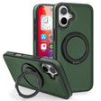 For iPhone 16 Plus Yashi 360 Degree Rotating MagSafe Holder Phone Case(Dark Green) - free shipping - PMC Jewellery - Order now!