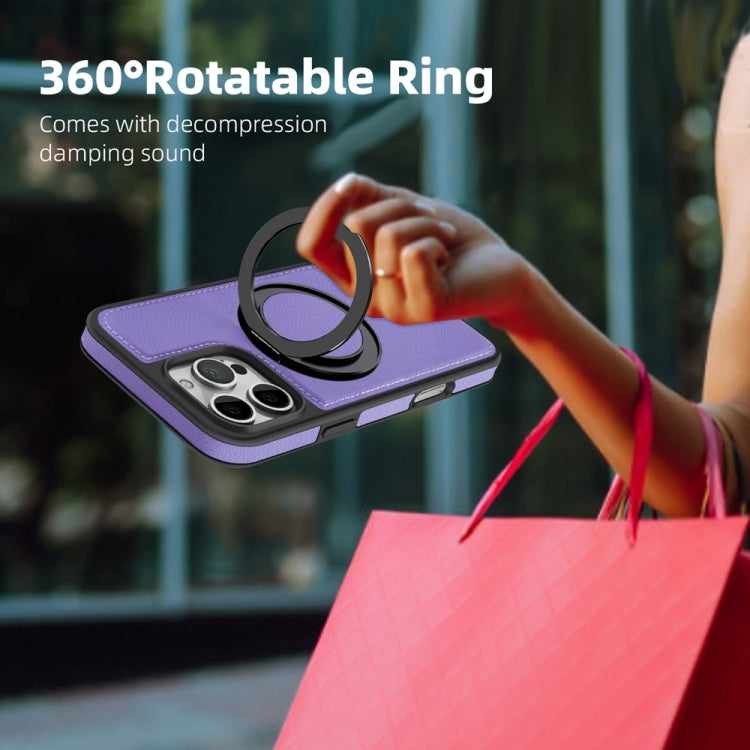For iPhone 16 Plus Yashi 360 Degree Rotating MagSafe Holder Phone Case(Purple)