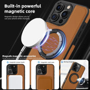 For iPhone 16 Plus Yashi 360 Degree Rotating MagSafe Holder Phone Case(Brown)