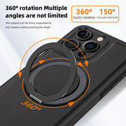 For iPhone 16 Plus Yashi 360 Degree Rotating MagSafe Holder Phone Case(Black)
