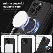 For iPhone 16 Plus Yashi 360 Degree Rotating MagSafe Holder Phone Case(Black)