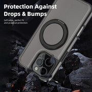 For iPhone 16 Yashi 360 Degree Rotating MagSafe Holder Phone Case(Grey)