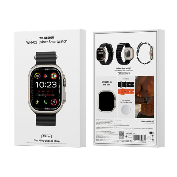 WK WH-02 Traveler 2.01 inch Smart Watch Supports Blood Oxygen Monitoring(Black)