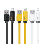 WK WDC-27i Elastic Genuine Silicone 1m 12W USB to 8 Pin Fast Charging Data Cable(White)