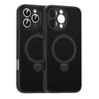 For iPhone 16 Pro Max Carbon Fiber MagSafe 360 Degree Rotating Holder Phone Case(Black) - free shipping - PMC TechLife - Order now!