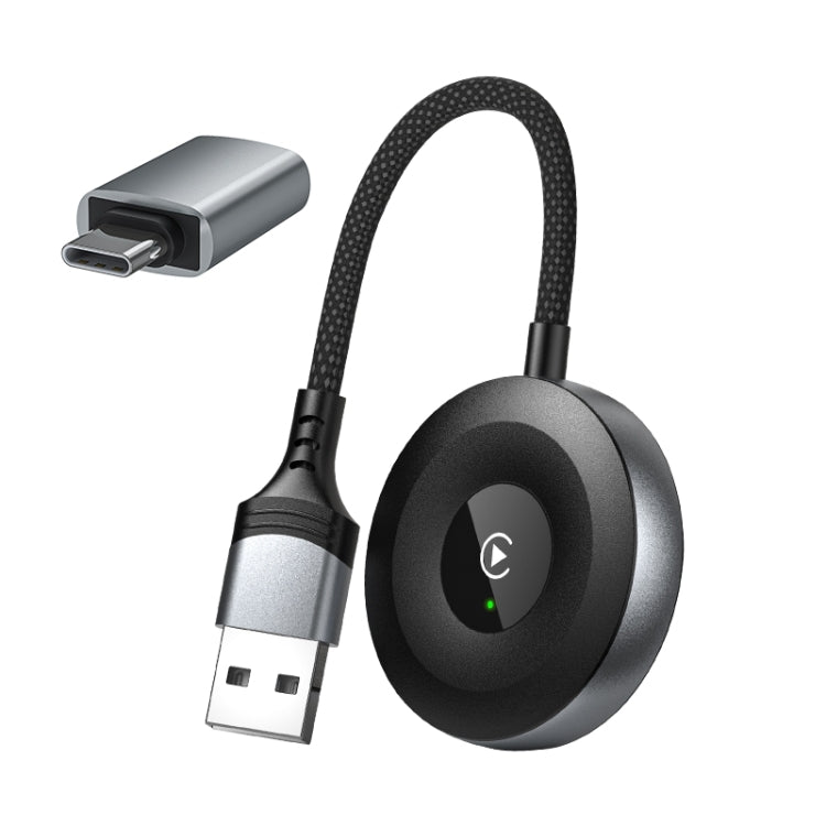 USB, USB-C / Type-C Wired to Wireless Car CarPlay Box Adapter for iPhone(Black) - free shipping - PMC Jewellery - Order now!