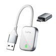USB, USB-C / Type-C Dual Interface Wired to Wireless Car CarPlay Box Adapter for iPhone(White) - free shipping - PMC Jewellery - Order now!