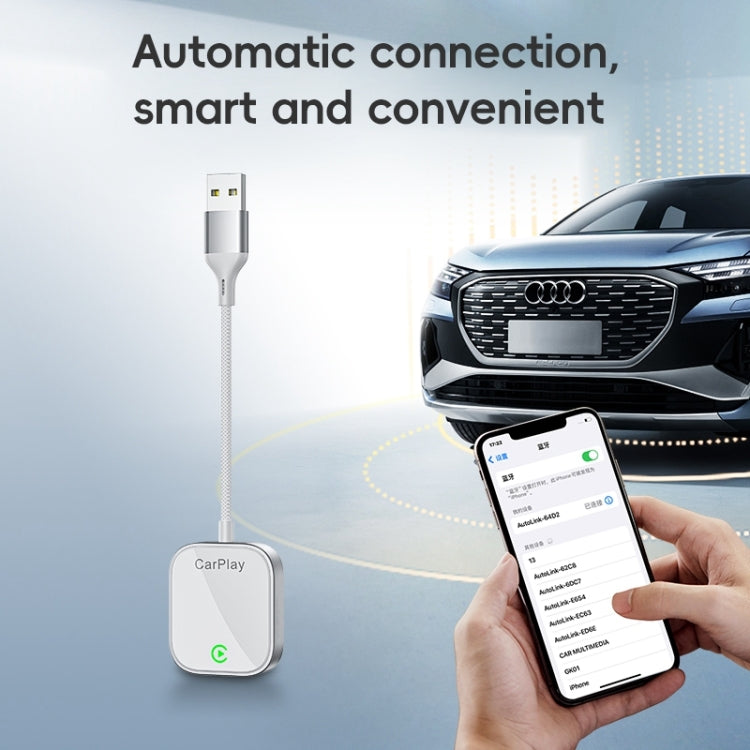 USB, USB-C / Type-C Dual Interface Wired to Wireless Car CarPlay Box Adapter for iPhone(Black) - free shipping - PMC Jewellery - Order now!