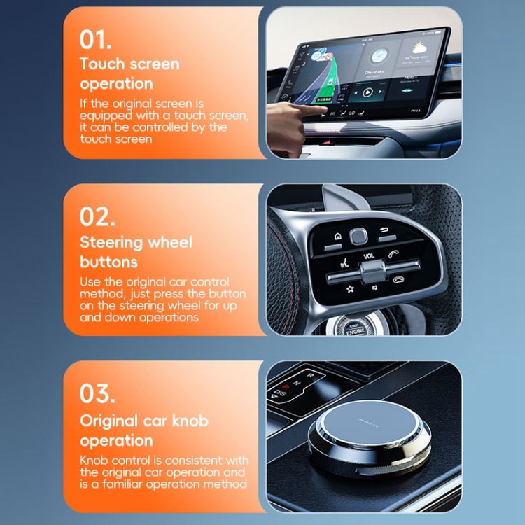 USB, USB-C / Type-C Dual Interface Wired to Wireless Car CarPlay Box Adapter for iPhone(White)