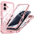 For iPhone 16 RedPepper Tempered Glass MagSafe Phone Case(Pink) - iPhone 16 Cases by RedPepper | Online Shopping South Africa | PMC TechLife | Buy Now Pay Later Mobicred